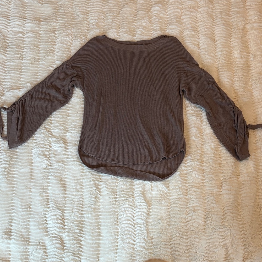 Express Taupe Long Sleeve Top